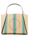 Stella Mccartney Tote Bag With Double Handles And Logo Detail In Multicolour