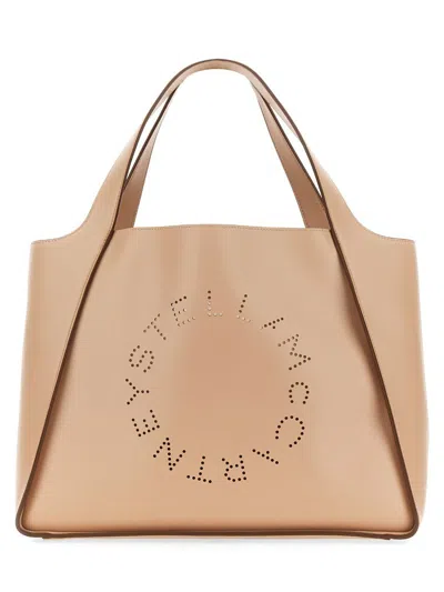 Stella Mccartney Tote Bag With Logo In Powder