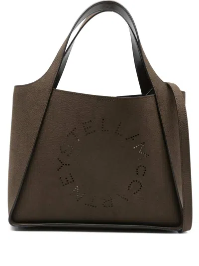 Stella Mccartney Tote Bag With Perforated Logo In Brown