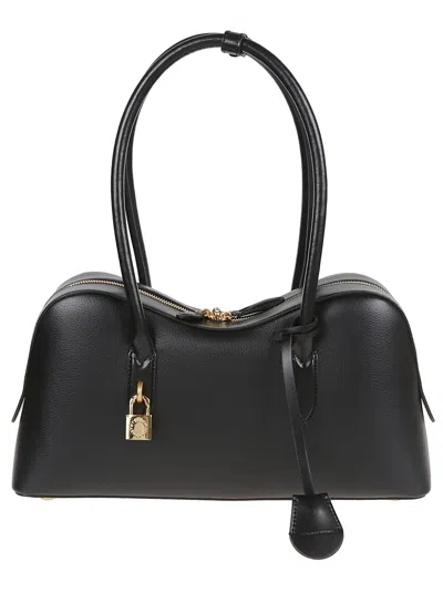Stella Mccartney Tote Embossed Grainy Eco Mat In Black