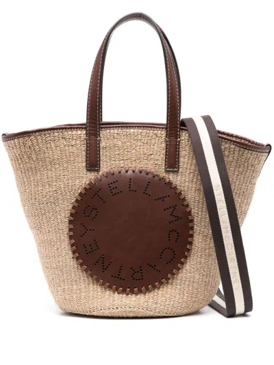 Stella Mccartney Appliqué-logo Tote Bag In Beige