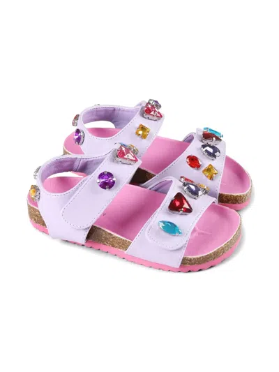 Stella Mccartney Kids' Touch-strap Sandals In Pink