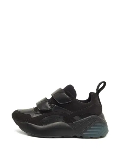 Pre-owned Stella Mccartney Touch-strap Sneakers In Black