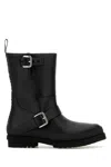 Stella Mccartney Black Trace Buckle-strap Biker Boots