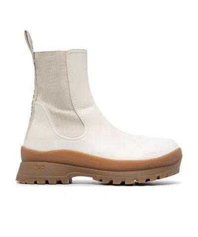 Stella Mccartney Trace Chunky-sole Ankle Boots In White