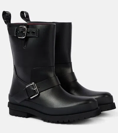Stella Mccartney Black Trace Buckle-strap Biker Boots