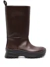 Stella Mccartney Trace Logo-detail Ankle Boots In Brown
