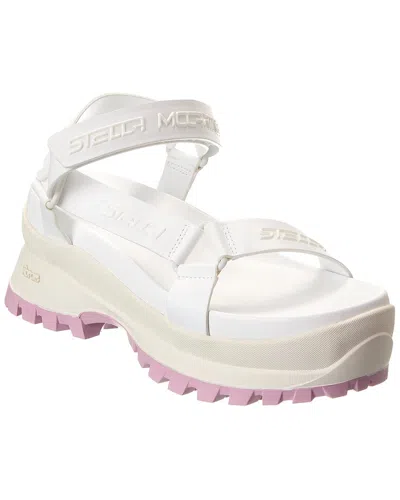Stella Mccartney Trace Strap Platform Sandal In White
