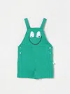 Stella Mccartney Green Dungarees For Baby Boy With Frog In Green