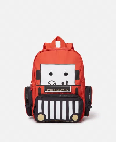 Stella Mccartney Tractor Printed Backpack In Red