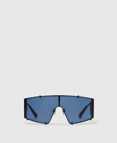 Stella Mccartney Translucent Rectangle Sunglasses In Blue