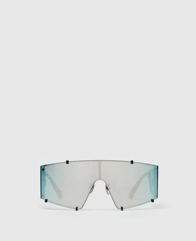 Stella Mccartney Translucent Rectangle Sunglasses In Glossy Black