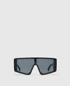 Stella Mccartney Translucent Square Sunglasses In Glossy Black
