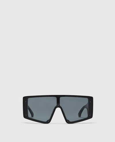 Stella Mccartney Translucent Square Sunglasses In Glossy Black
