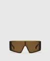 Stella Mccartney Translucent Square Sunglasses In Khaki Green