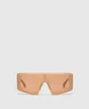 Stella Mccartney Translucent Square Sunglasses In Rose Beige Pink