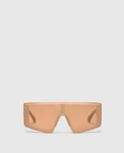 Stella Mccartney Translucent Square Sunglasses In Rose Beige Pink
