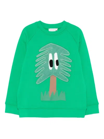 Stella Mccartney Kids' Tree-applique Sweatshirt In Green