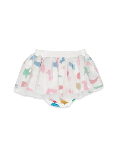 Stella Mccartney Trendy Mini Skirt With Culottes For Girls In Multicolour
