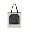Stella Mccartney Trompe Loeil Print On Shopping Bag In Black