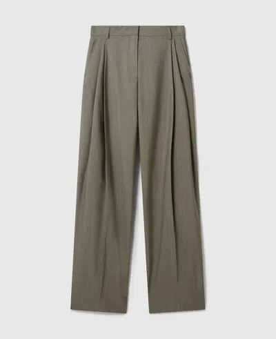 Stella Mccartney Tropical Lightweight Straight Trousers In Gray