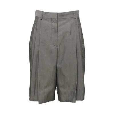 Stella Mccartney Tropical Tailoring Bermuda Shorts In Gray