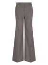Stella Mccartney Tailored Flared Pants In Wool In Brown