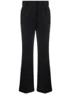 Stella Mccartney Black Cropped Bootcut Trousers In Black