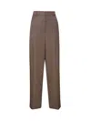 Stella Mccartney Wool Trousers In Mud