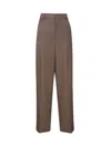 Stella Mccartney Wool Trousers In Mud