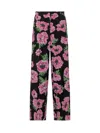 Stella Mccartney Wide-leg Trousers With Poppy Floral Pattern In Pink