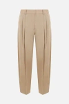 Stella Mccartney Iconic Cropped Trousers In Sand