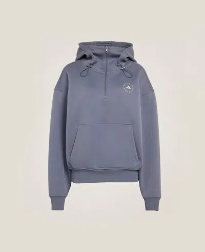 Stella Mccartney Truecasuals Half-zip Hoodie In Blue