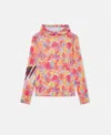Stella Mccartney Truecasuals Hooded Jacket In Active Gold/real Pink/clear Onix