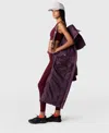 Stella Mccartney Truecasuals Long Padded Coat In Mineral Red