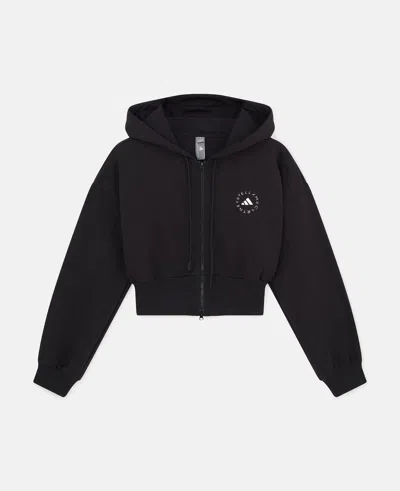 Stella Mccartney Truecasuals Sportswear Cropped Hoodie In Black