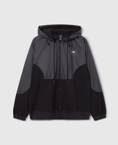 Stella Mccartney Truelife Full Zip Hoodie In Black