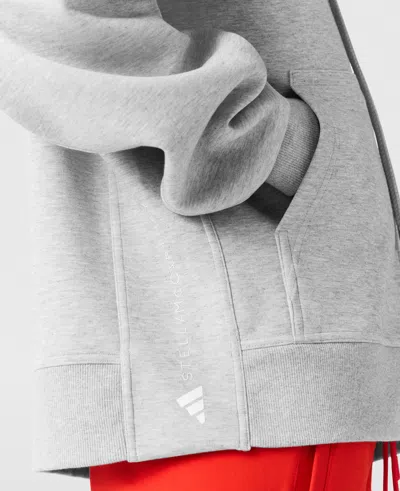Stella Mccartney Truelife Full Zip Hoodie In Gray Heather