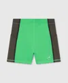 Stella Mccartney Truelife Leggings Shorts In Bright Green/carbon Black