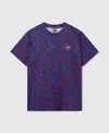 Stella Mccartney Truelife Oversized T-shirt In Bahia Blue/active Red/navy