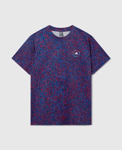 Stella Mccartney Truelife Oversized T-shirt In Bahia Blue/active Red/navy