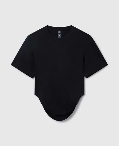 Stella Mccartney Truelife Sportswear Curved Hem T-shirt In Black