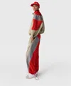 Stella Mccartney Truelife Woven Track Jacket In Desert Sand Beige/active Red