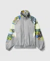 Stella Mccartney Truelife Woven Track Jacket In Dove Gray/halo Green