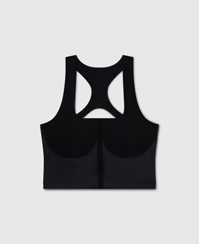 Stella Mccartney Truelife Zipped Crop Top In Schwarz