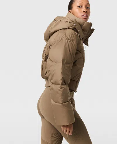 Stella Mccartney Truenature Cropped Padded Jacket In Black