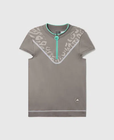 Stella Mccartney Truenature Golf Polo Shirt In Deep Dove Gray