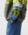 Stella Mccartney Truenature Hooded Rain Jacket In Bahia Glow Green/dove Gray