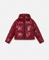 Stella Mccartney Truenature Short Padded Coat In Shadow Red