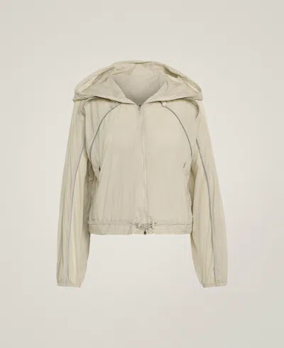 Stella Mccartney Truepace Hooded Running Jacket In Neutral